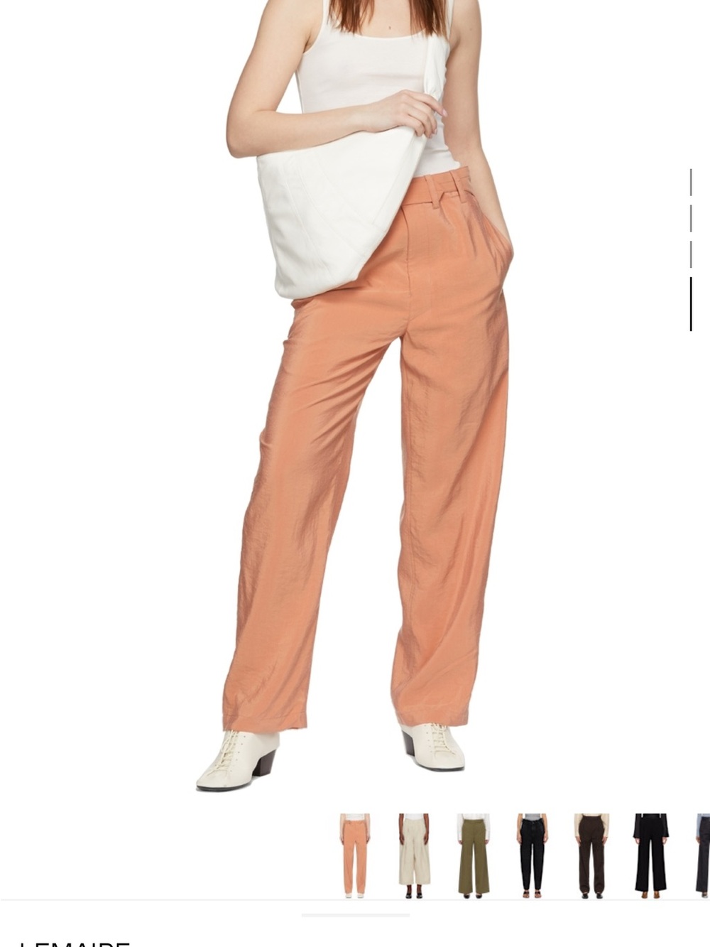 Lemaire Peach Wide-Leg High-Rise Trousers